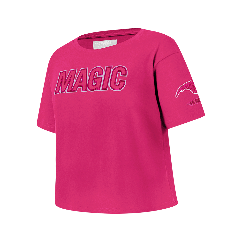 NBA ORLANDO MAGIC T-SHIRT TRIPLE ROSE À MANCHES COURTES ET À COUPE CARRÉE POUR FILLE JUNIOR (VIOLET BETTERAVE)