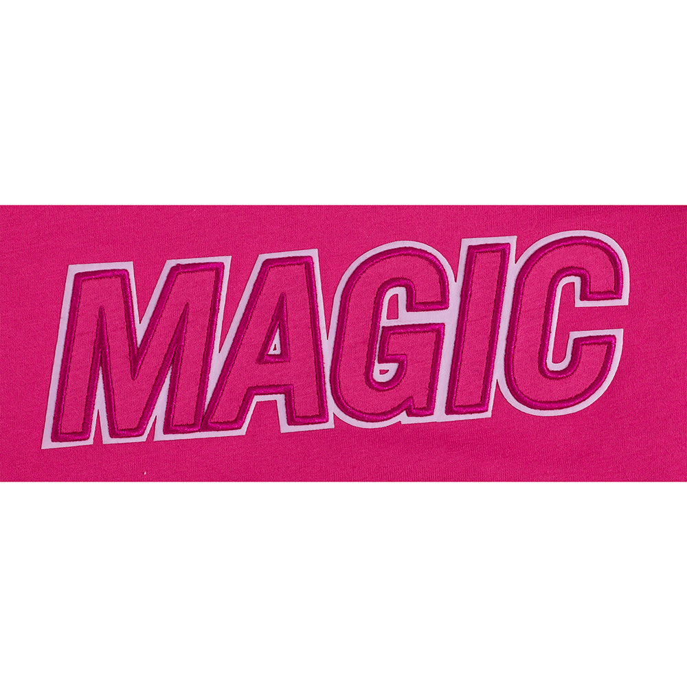 NBA ORLANDO MAGIC T-SHIRT TRIPLE ROSE À MANCHES COURTES ET À COUPE CARRÉE POUR FILLE JUNIOR (VIOLET BETTERAVE)