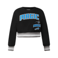 NBA ORLANDO MAGIC RETRO CLASSIC CHANDAIL À COL ROND EN MOLLETON CÔTELÉ POUR FILLE JUNIOR (NOIR/GRIS)