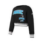 NBA ORLANDO MAGIC RETRO CLASSIC CHANDAIL À COL ROND EN MOLLETON CÔTELÉ POUR FILLE JUNIOR (NOIR/GRIS)
