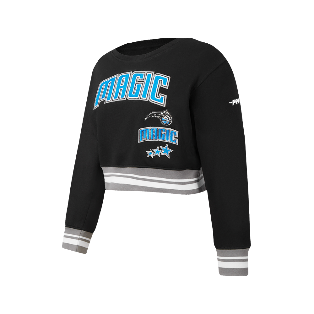 NBA ORLANDO MAGIC RETRO CLASSIC CHANDAIL À COL ROND EN MOLLETON CÔTELÉ POUR FILLE JUNIOR (NOIR/GRIS)