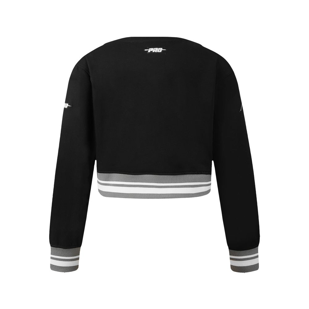 NBA ORLANDO MAGIC RETRO CLASSIC CHANDAIL À COL ROND EN MOLLETON CÔTELÉ POUR FILLE JUNIOR (NOIR/GRIS)