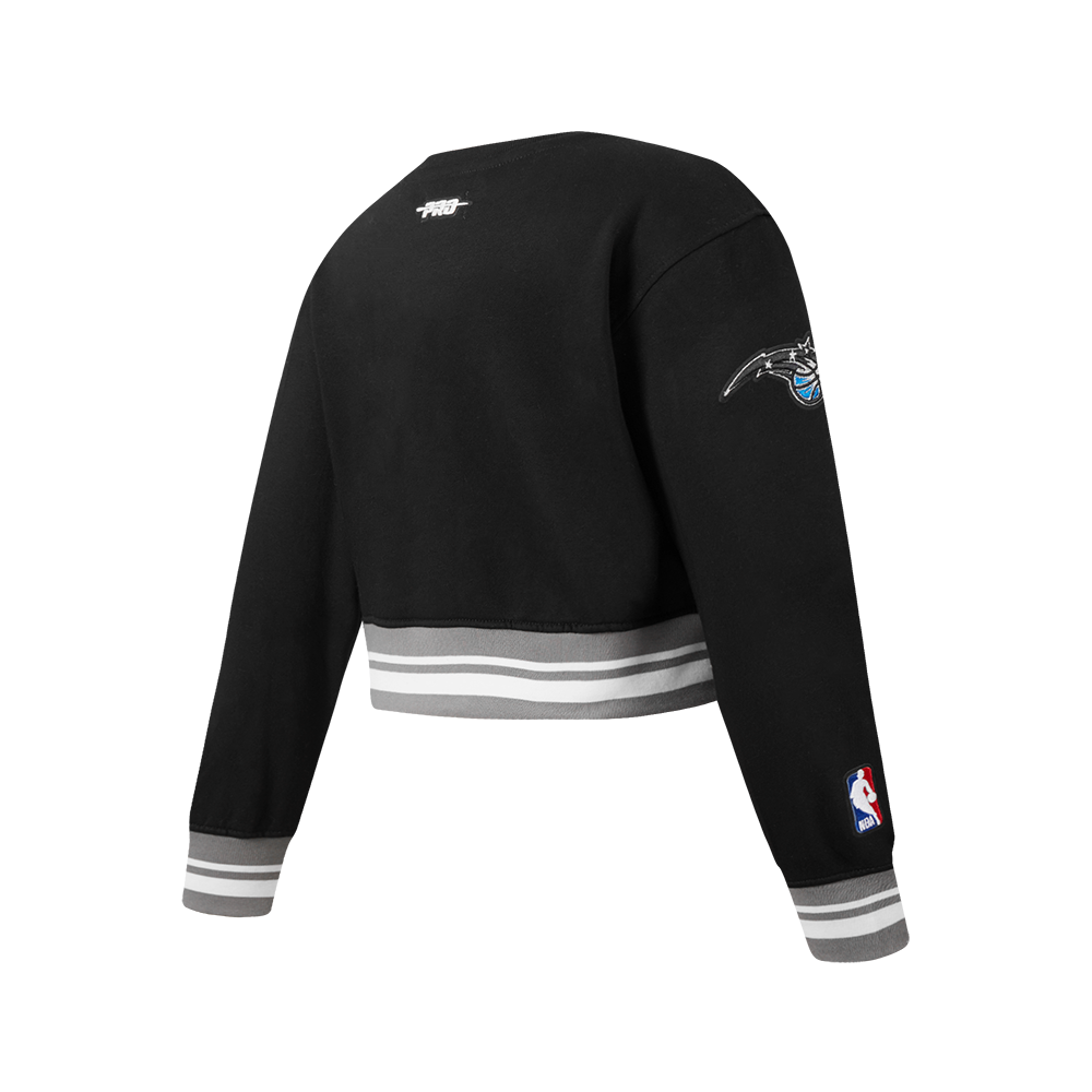 NBA ORLANDO MAGIC RETRO CLASSIC CHANDAIL À COL ROND EN MOLLETON CÔTELÉ POUR FILLE JUNIOR (NOIR/GRIS)