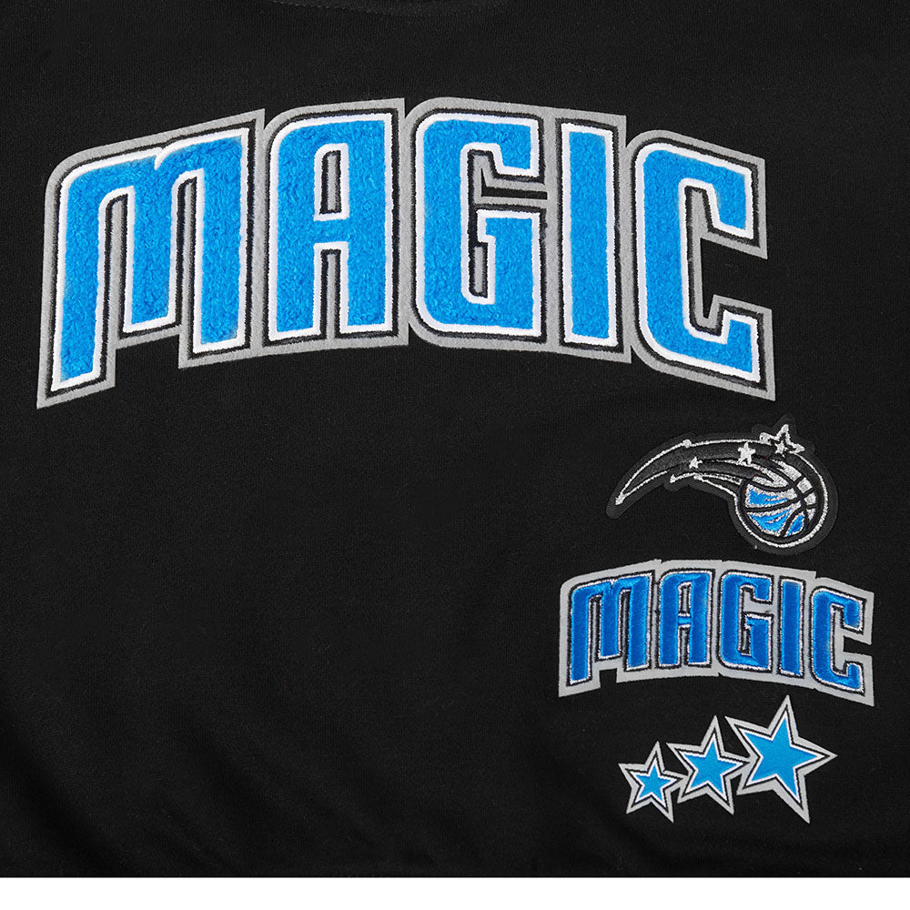 NBA ORLANDO MAGIC RETRO CLASSIC CHANDAIL À COL ROND EN MOLLETON CÔTELÉ POUR FILLE JUNIOR (NOIR/GRIS)