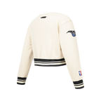 NBA ORLANDO MAGIC RETRO CLASSIC BIG GIRL'S RIB FLC CREWNECK (EGGSHELL/ BLACK)