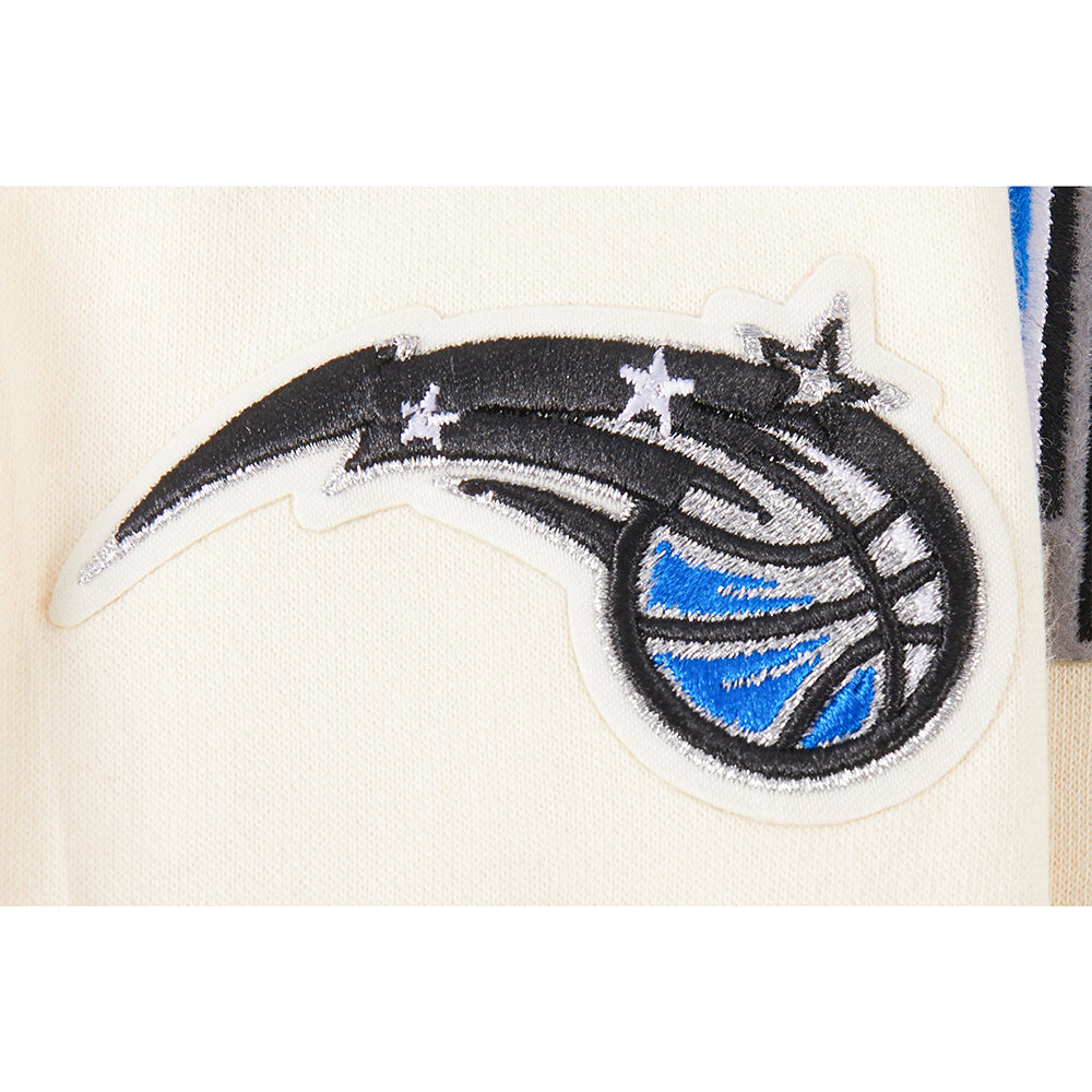 NBA ORLANDO MAGIC RETRO CLASSIC BIG GIRL'S RIB FLC CREWNECK (EGGSHELL/ BLACK)