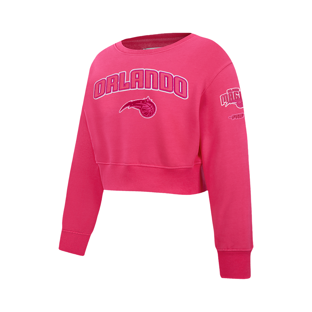 NBA ORLANDO MAGIC TRIPLE PINK BIG GIRL'S FLC CREWNECK (BEETROOT PURPLE)