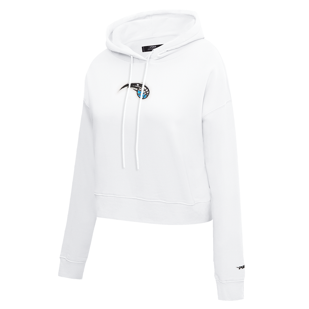 NBA ORLANDO MAGIC CLASSIC WOMEN'S CROPPED PULLOVER HOODIE (WHITE)