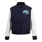 NBA ORLANDO MAGIC CLASSIC WOMEN'S WOOL VARSITY JACKET (MIDNIGHT NAVY/WHITE)