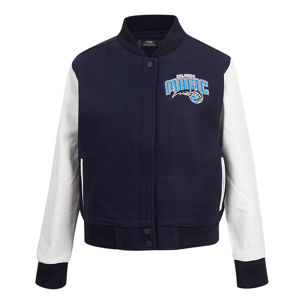 NBA ORLANDO MAGIC CLASSIC WOMEN'S WOOL VARSITY JACKET (MIDNIGHT NAVY/WHITE)