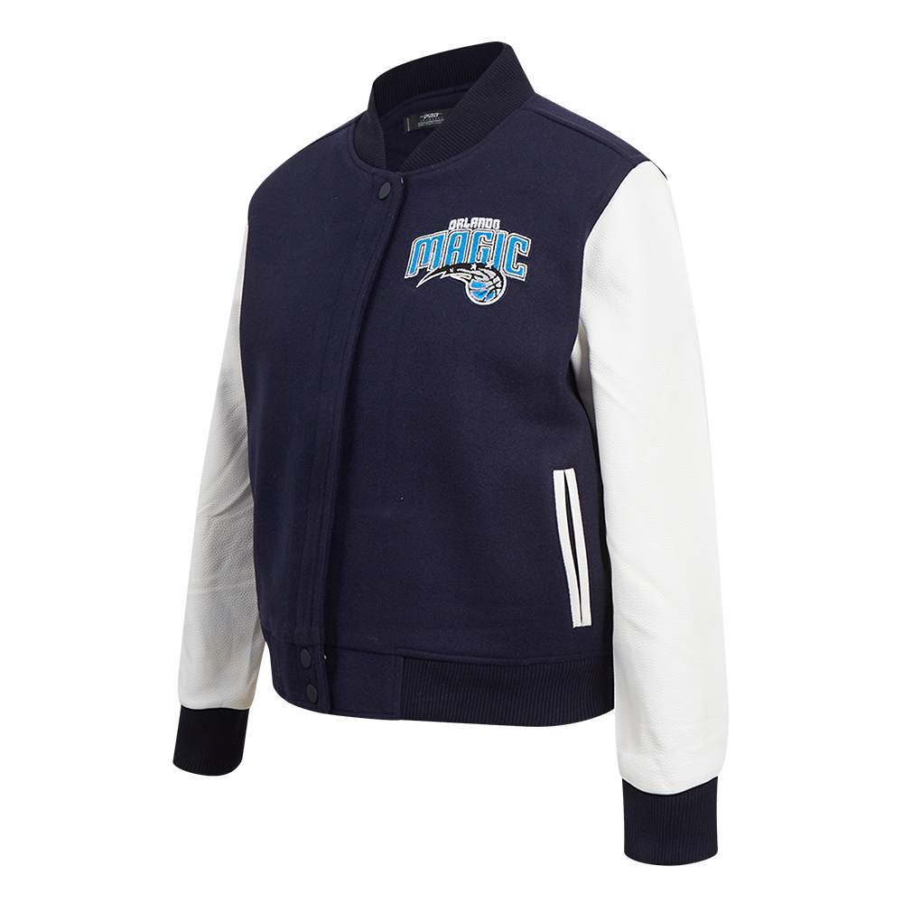 NBA ORLANDO MAGIC CLASSIC WOMEN'S WOOL VARSITY JACKET (MIDNIGHT NAVY/WHITE)