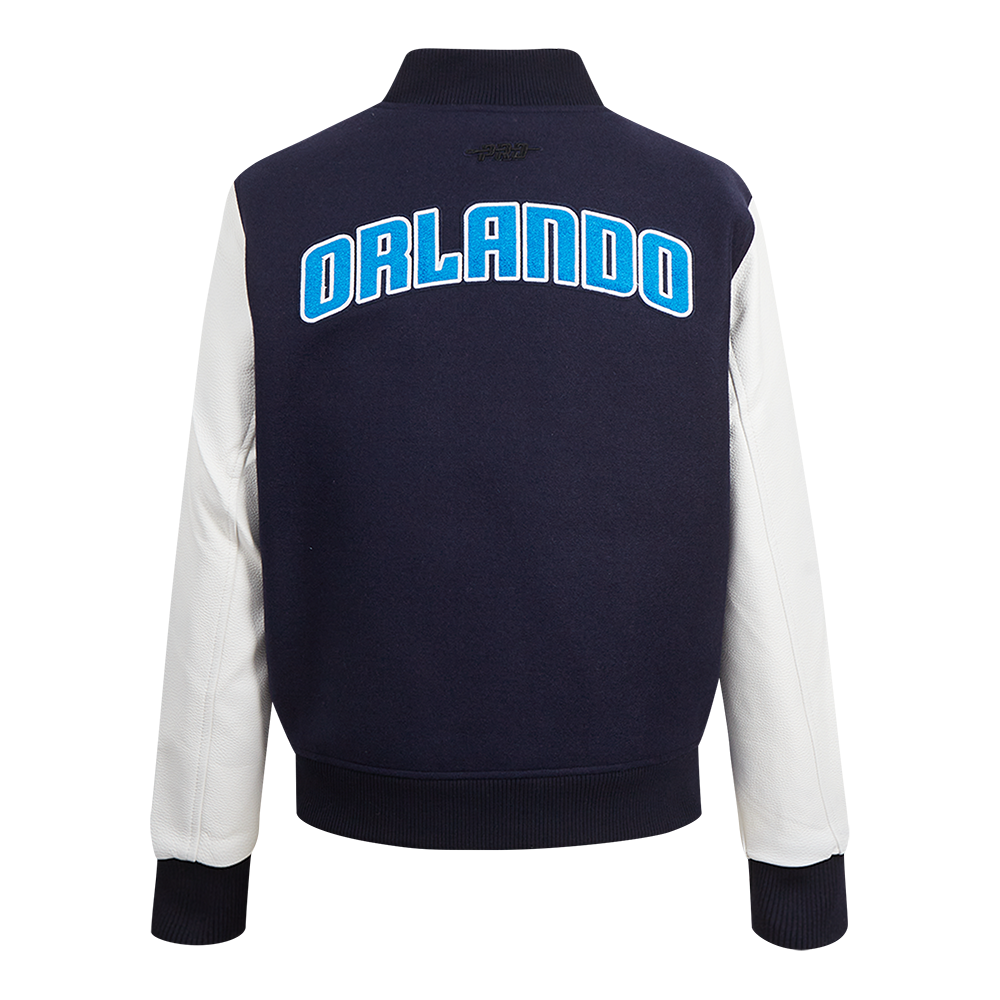 NBA ORLANDO MAGIC CLASSIC WOMEN'S WOOL VARSITY JACKET (MIDNIGHT NAVY/WHITE)
