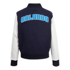 NBA ORLANDO MAGIC CLASSIC WOMEN'S WOOL VARSITY JACKET (MIDNIGHT NAVY/WHITE)