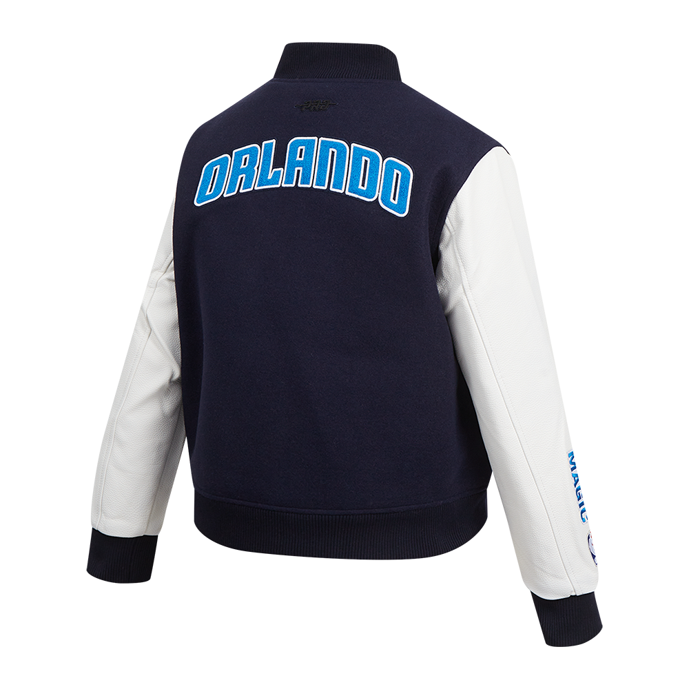 NBA ORLANDO MAGIC CLASSIC WOMEN'S WOOL VARSITY JACKET (MIDNIGHT NAVY/WHITE)