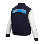 NBA ORLANDO MAGIC CLASSIC WOMEN'S WOOL VARSITY JACKET (MIDNIGHT NAVY/WHITE)