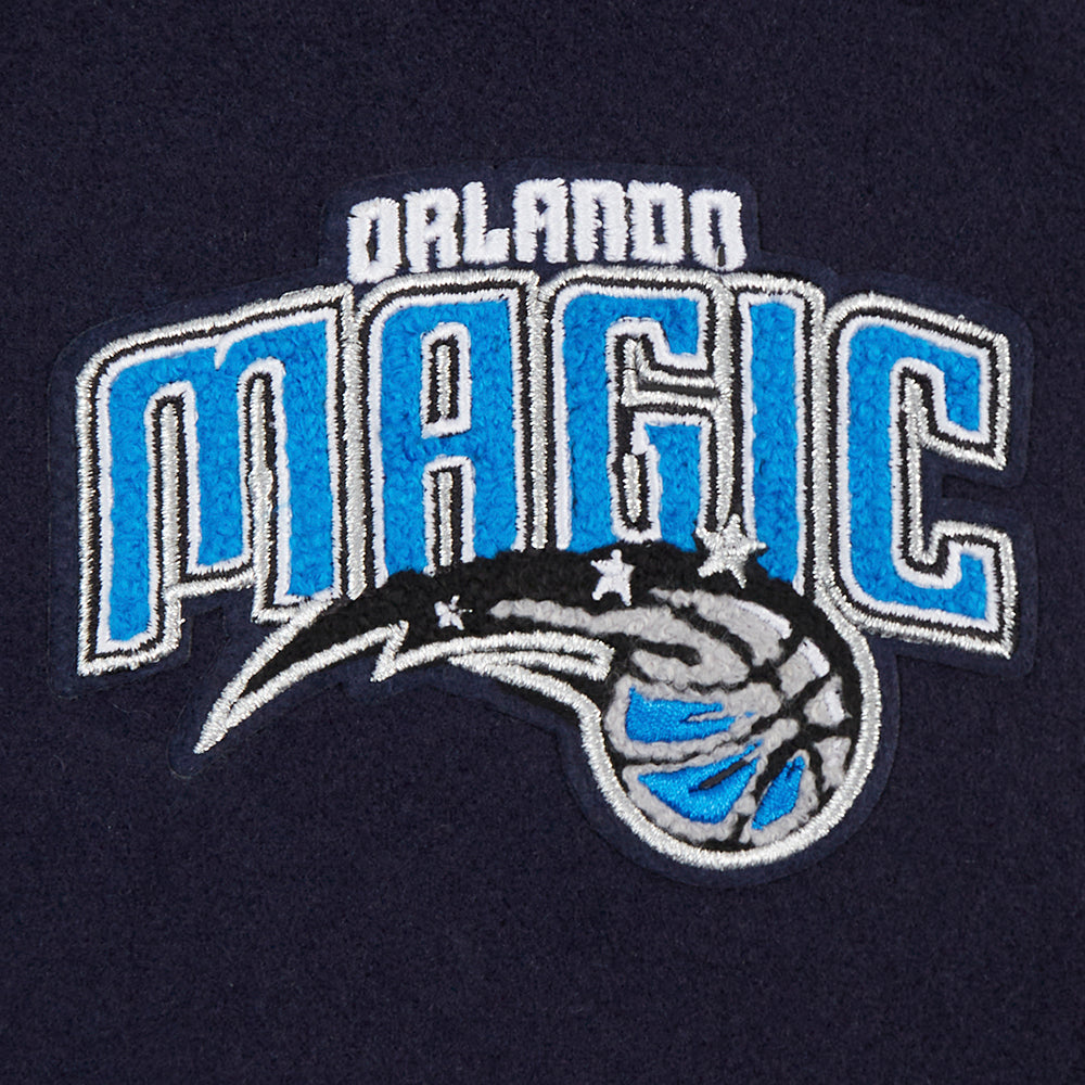 NBA ORLANDO MAGIC CLASSIC WOMEN'S WOOL VARSITY JACKET (MIDNIGHT NAVY/WHITE)
