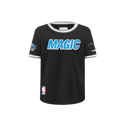 NBA ORLANDO MAGIC CLASSIC T-SHIRT CÔTELÉ RAYÉ À MANCHES COURTES POUR GARÇON ENFANT (NOIR/GRIS)