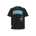 NBA ORLANDO MAGIC RETRO CLASSIC T-SHIRT À BANDES À MANCHES COURTES POUR GARÇON ENFANT (NOIR/GRIS)