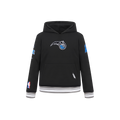 NBA ORLANDO MAGIC RETRO CLASSIC LITTLE BOY'S RIB FLEECE PULLOVER HOODIE (BLACK/GRAY)