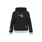 NBA ORLANDO MAGIC RETRO CLASSIC LITTLE BOY'S RIB FLEECE PULLOVER HOODIE (BLACK/GRAY)