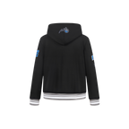 NBA ORLANDO MAGIC RETRO CLASSIC LITTLE BOY'S RIB FLEECE PULLOVER HOODIE (BLACK/GRAY)