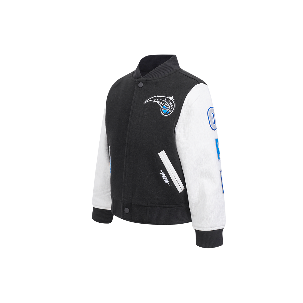 NBA ORLANDO MAGIC CLASSIC LITTLE BOY'S WOOL VARSITY JACKET (BLACK/WHITE)