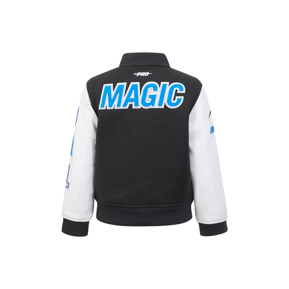 NBA ORLANDO MAGIC CLASSIC LITTLE BOY'S WOOL VARSITY JACKET (BLACK/WHITE)