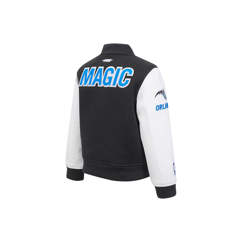 NBA ORLANDO MAGIC CLASSIC LITTLE BOY'S WOOL VARSITY JACKET (BLACK/WHITE)