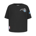 NBA ORLANDO MAGIC CLASSIC T-SHIRT À COUPE CARRÉE À MANCHES COURTES POUR FILLE ENFANT (NOIR)