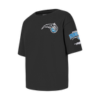 NBA ORLANDO MAGIC CLASSIC T-SHIRT À COUPE CARRÉE À MANCHES COURTES POUR FILLE ENFANT (NOIR)