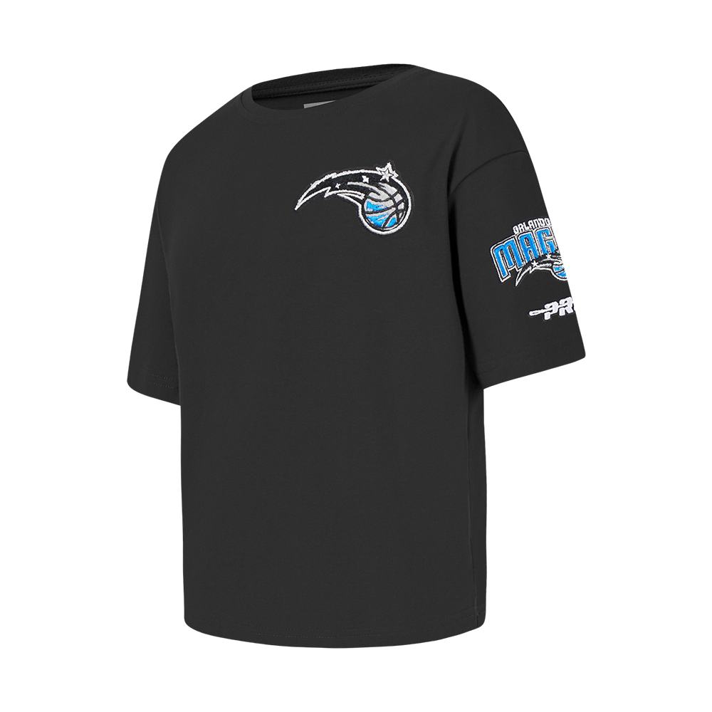 NBA ORLANDO MAGIC CLASSIC LITTLE GIRLS SHORT SLEEVE BOXY TEE (BLACK)