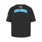 NBA ORLANDO MAGIC CLASSIC T-SHIRT À COUPE CARRÉE À MANCHES COURTES POUR FILLE ENFANT (NOIR)