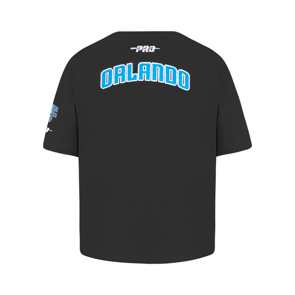 NBA ORLANDO MAGIC CLASSIC T-SHIRT À COUPE CARRÉE À MANCHES COURTES POUR FILLE ENFANT (NOIR)