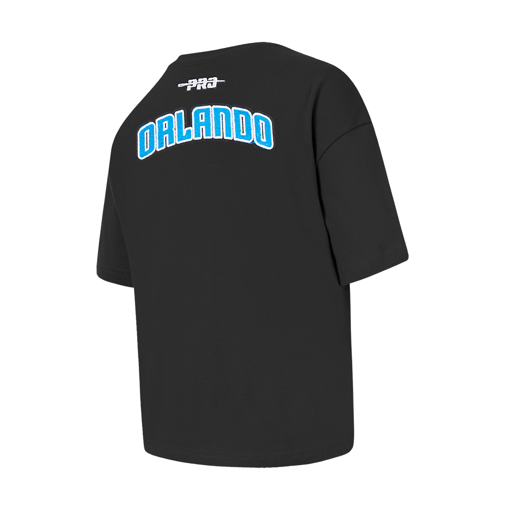 NBA ORLANDO MAGIC CLASSIC T-SHIRT À COUPE CARRÉE À MANCHES COURTES POUR FILLE ENFANT (NOIR)
