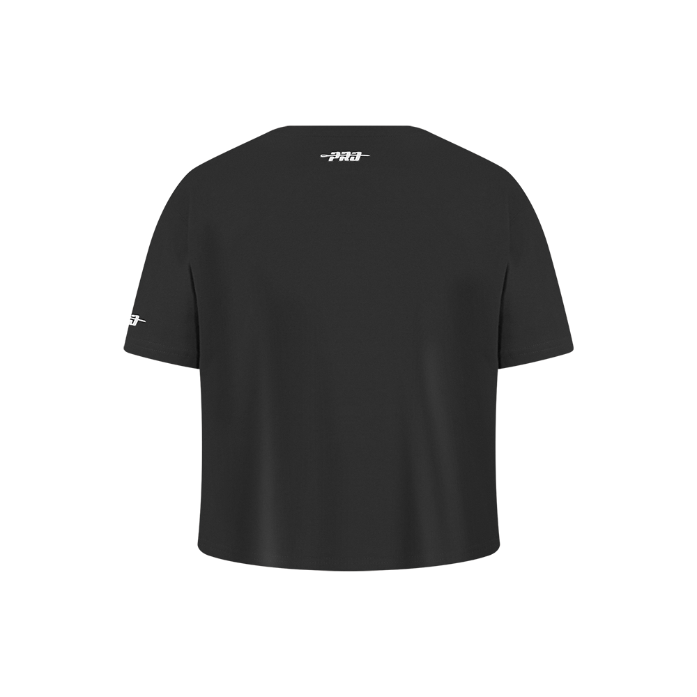 NBA ORLANDO MAGIC RETRO CLASSIC T-SHIRT À COUPE CARRÉE À MANCHES COURTES POUR FILLE ENFANT (NOIR)