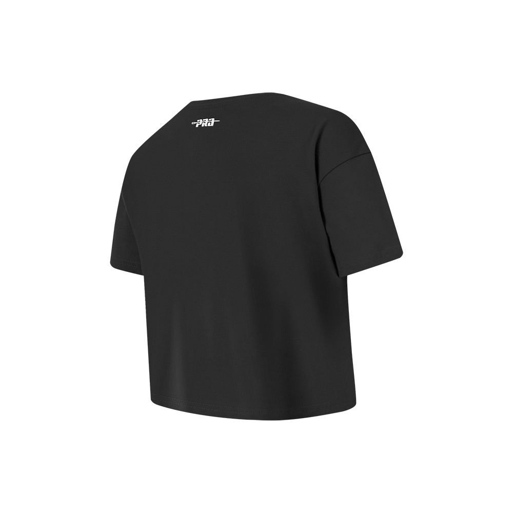 NBA ORLANDO MAGIC RETRO CLASSIC T-SHIRT À COUPE CARRÉE À MANCHES COURTES POUR FILLE ENFANT (NOIR)