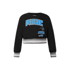 NBA ORLANDO MAGIC RETRO CLASSIC CHANDAIL À COL ROND EN MOLLETON CÔTELÉ POUR FILLE ENFANT (NOIR/GRIS)