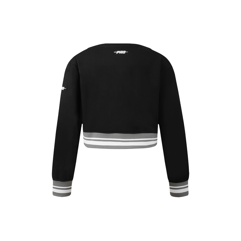NBA ORLANDO MAGIC RETRO CLASSIC CHANDAIL À COL ROND EN MOLLETON CÔTELÉ POUR FILLE ENFANT (NOIR/GRIS)