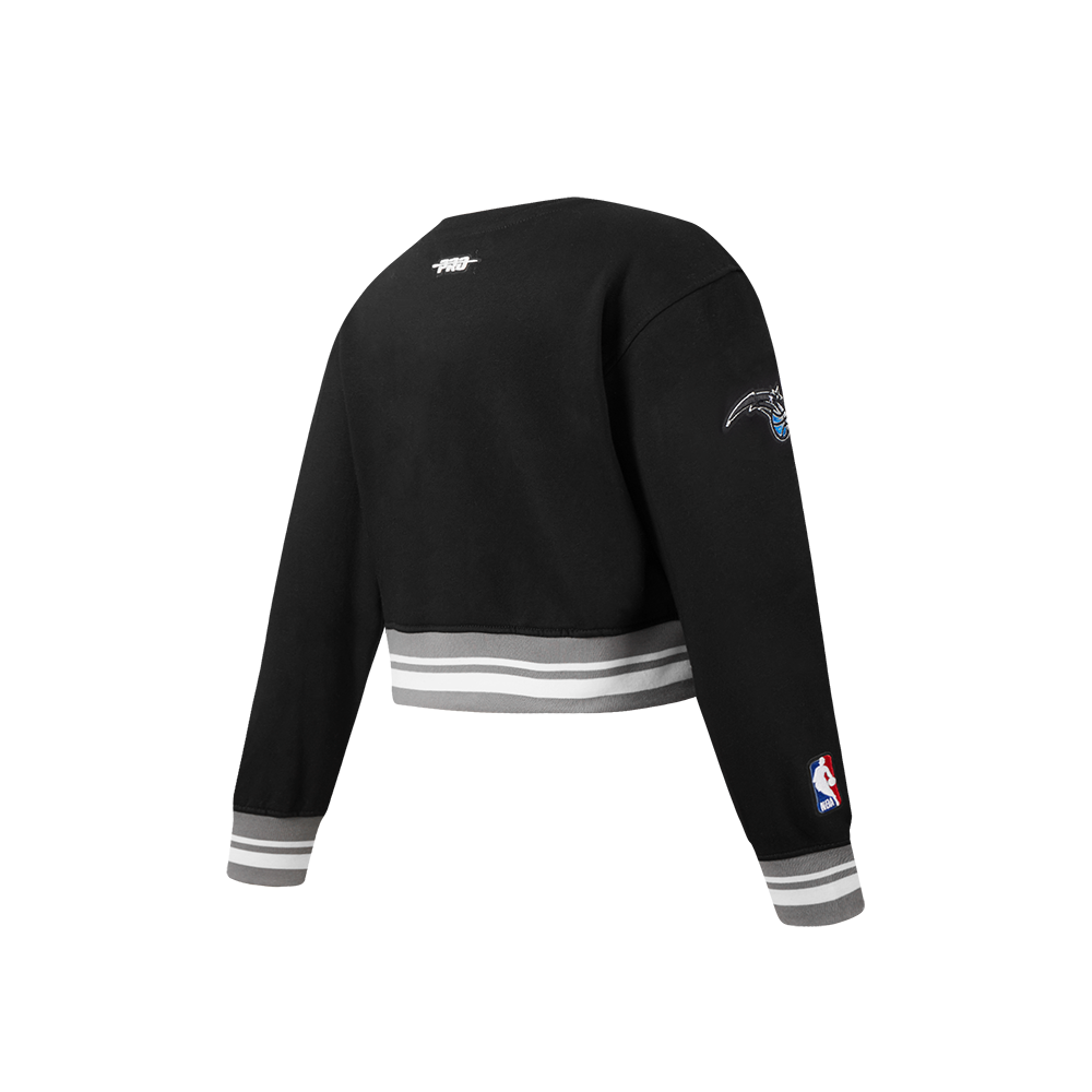NBA ORLANDO MAGIC RETRO CLASSIC CHANDAIL À COL ROND EN MOLLETON CÔTELÉ POUR FILLE ENFANT (NOIR/GRIS)