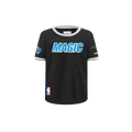 NBA ORLANDO MAGIC CLASSIC T-SHIRT CÔTELÉ RAYÉ À MANCHES COURTES POUR GARÇON BAMBIN (NOIR/GRIS)