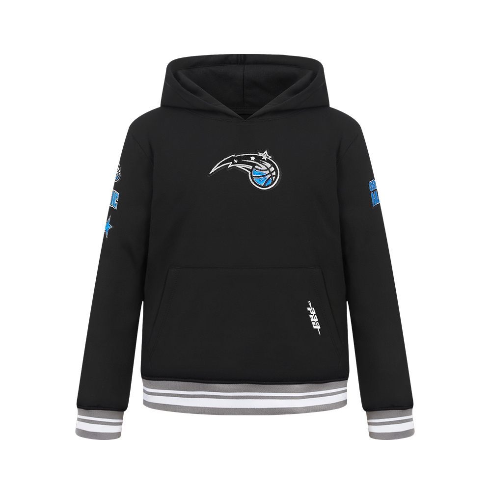 NBA ORLANDO MAGIC RETRO CLASSIC CHANDAIL À CAPUCHON EN MOLLETON CÔTELÉ POUR GARÇON BAMBIN (NOIR/GRIS)