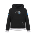 NBA ORLANDO MAGIC RETRO CLASSIC CHANDAIL À CAPUCHON EN MOLLETON CÔTELÉ POUR GARÇON BAMBIN (NOIR/GRIS)