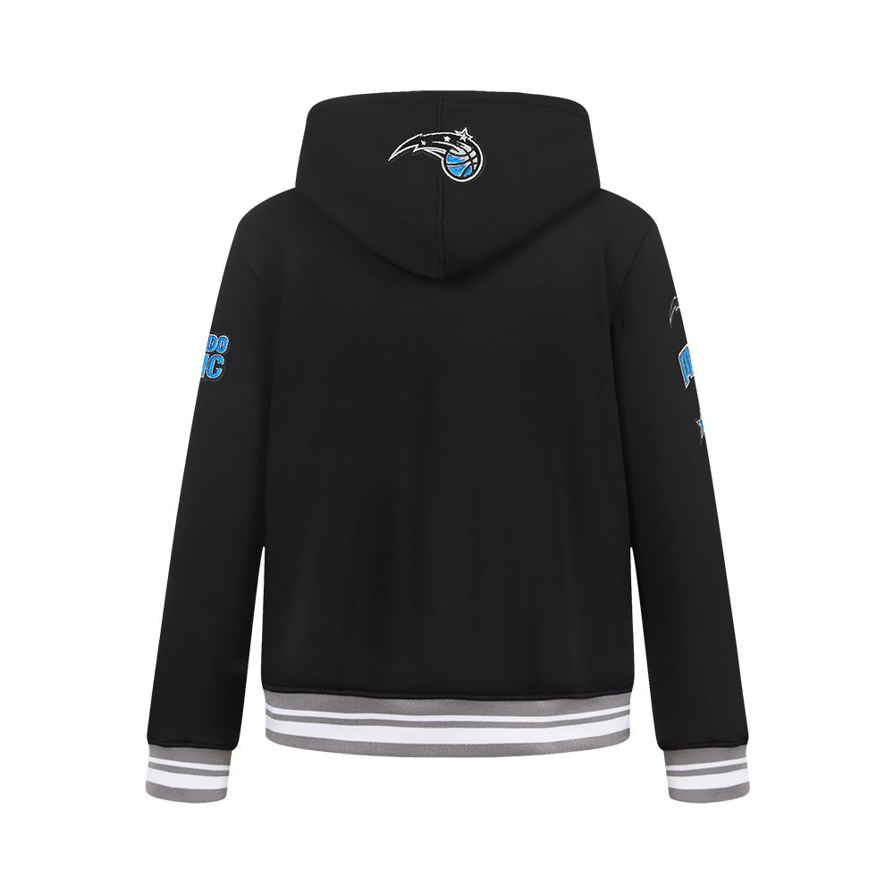 NBA ORLANDO MAGIC RETRO CLASSIC CHANDAIL À CAPUCHON EN MOLLETON CÔTELÉ POUR GARÇON BAMBIN (NOIR/GRIS)