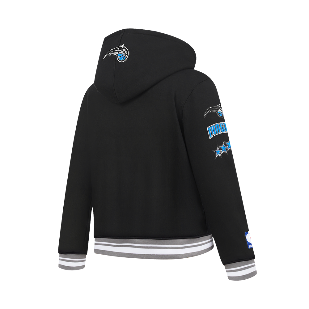 NBA ORLANDO MAGIC RETRO CLASSIC CHANDAIL À CAPUCHON EN MOLLETON CÔTELÉ POUR GARÇON BAMBIN (NOIR/GRIS)