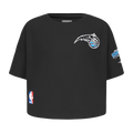 NBA ORLANDO MAGIC CLASSIC T-SHIRT À COUPE CARRÉE À MANCHES COURTES POUR FILLE BAMBIN (NOIR)