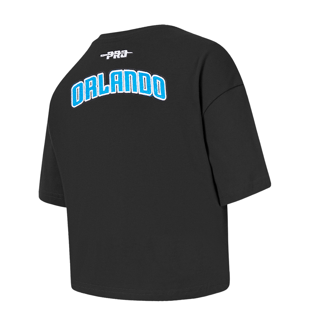 NBA ORLANDO MAGIC CLASSIC T-SHIRT À COUPE CARRÉE À MANCHES COURTES POUR FILLE BAMBIN (NOIR)