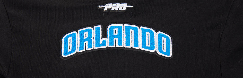 NBA ORLANDO MAGIC CLASSIC T-SHIRT À COUPE CARRÉE À MANCHES COURTES POUR FILLE BAMBIN (NOIR)