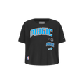 NBA ORLANDO MAGIC RETRO CLASSIC T-SHIRT À COUPE CARRÉE À MANCHES COURTES POUR FILLE BAMBIN (NOIR)