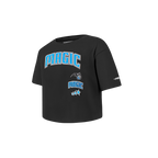 NBA ORLANDO MAGIC RETRO CLASSIC T-SHIRT À COUPE CARRÉE À MANCHES COURTES POUR FILLE BAMBIN (NOIR)