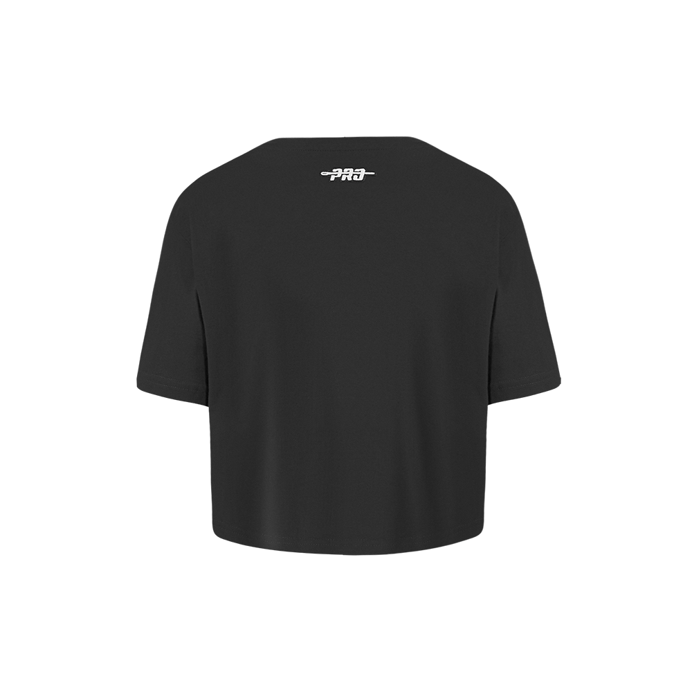 NBA ORLANDO MAGIC RETRO CLASSIC T-SHIRT À COUPE CARRÉE À MANCHES COURTES POUR FILLE BAMBIN (NOIR)